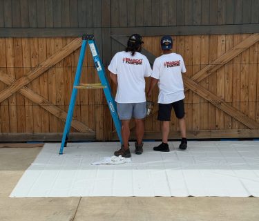 Garage Door Staining Project