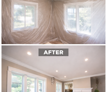 Popcorn Ceiling Removal Before and After