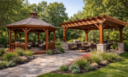pergola and gazeebo staining